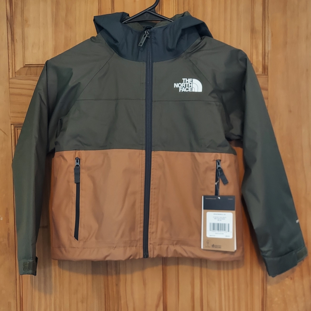 The North Face Vortex Tri-Climate Jacket Taupe & Green Boys Size XS (6) NWT